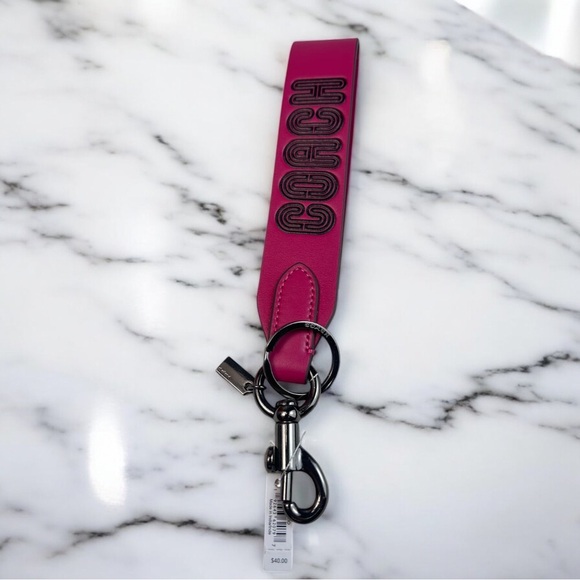 Coach Fuchsia Key Holder Strap - Picture 1 of 6